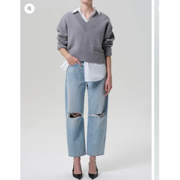 NWT Citizens of Humanity Miro Relaxed Jean in Damaris Wash Sz 32 Barrel Ankle - Picture 1 of 15